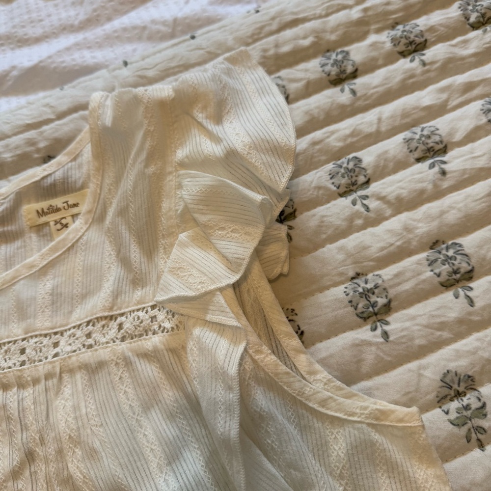 Matilda Jane White Ruffle Top - Picture 6 of 11